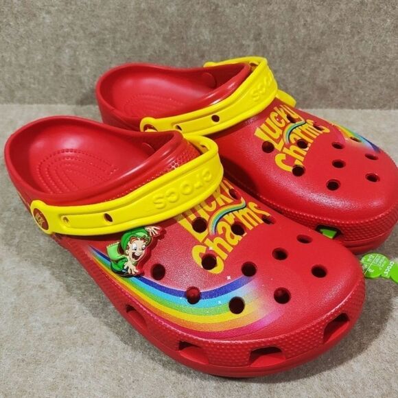 Limited Edition Lucky Charms Red Unisex Crocs #3 - Picture 1 of 6